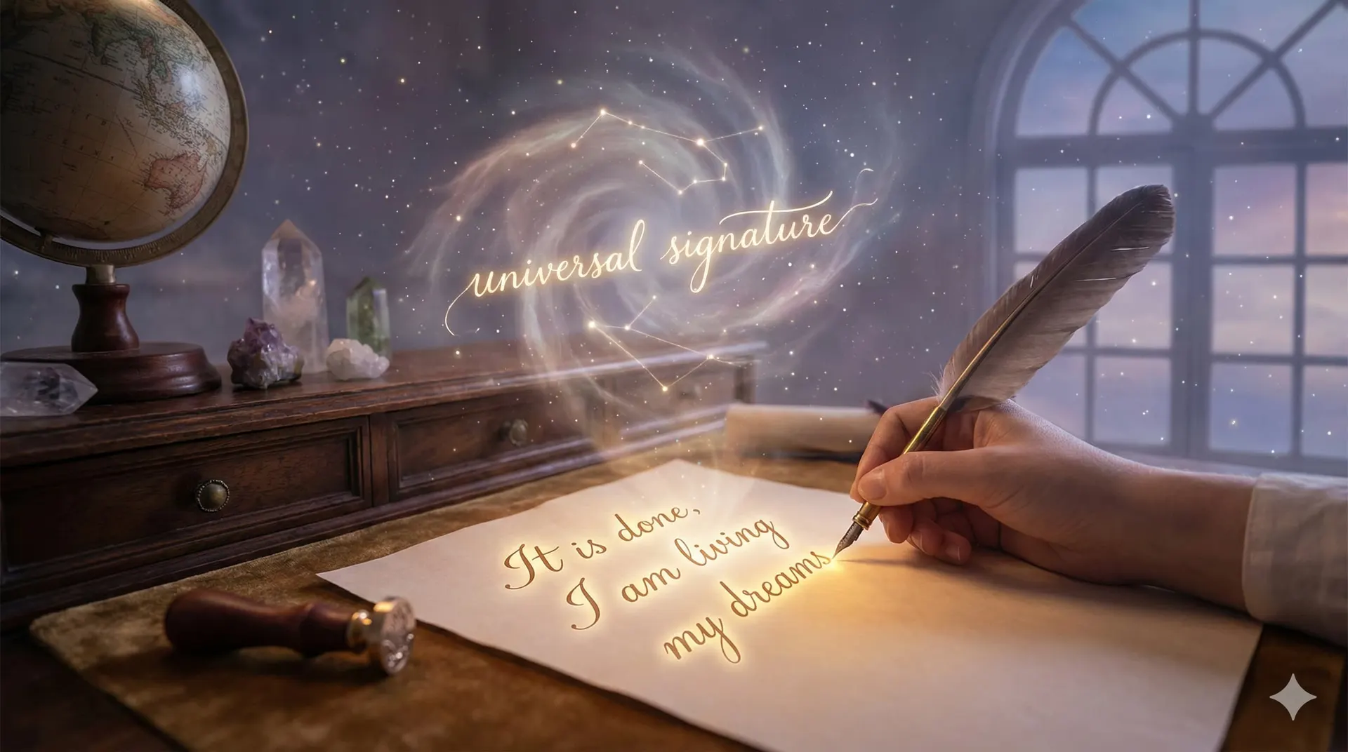 Carta manuscrita sobre una mesa junto a un sobre y una vela