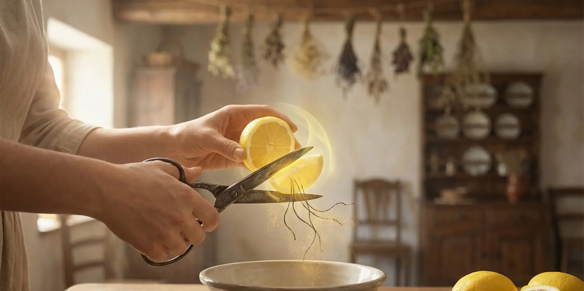 Limones enteros y partidos sobre un plato con sal gruesa