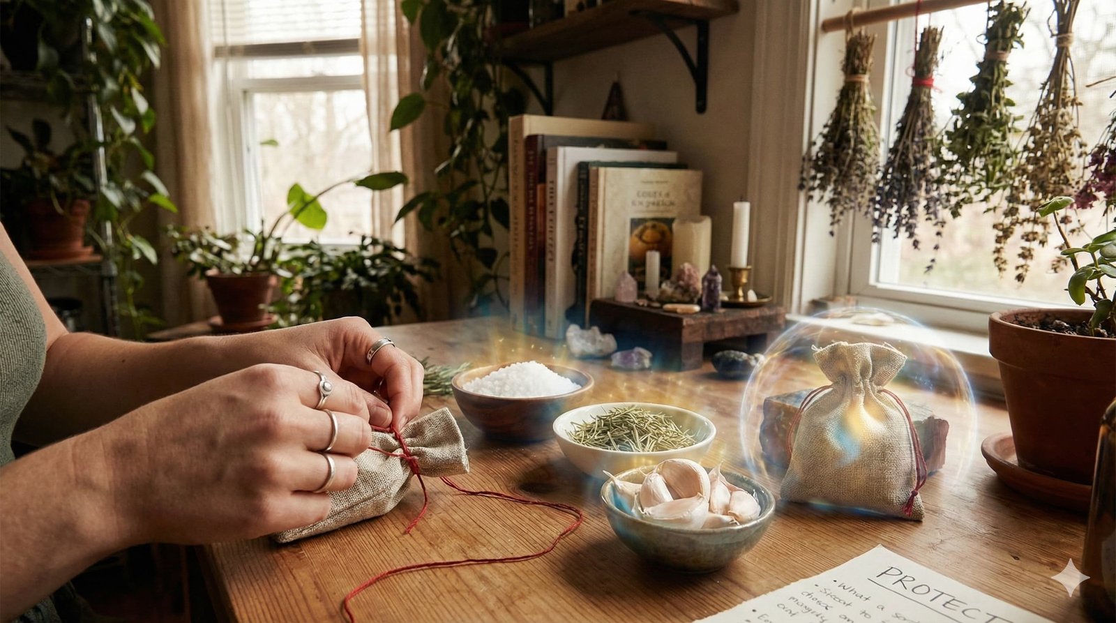 Amuleto de protección casero contra brujerías: crea tu escudo personalizado con intención