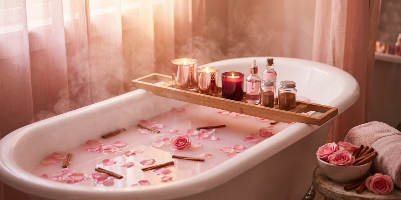 Baño de Agua de Rosas y Canela: Para Atraer Amor, Prosperidad y Protección