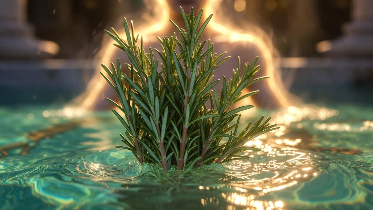 Baño de romero para protección espiritual: limpieza, fortalecimiento y escudo de luz