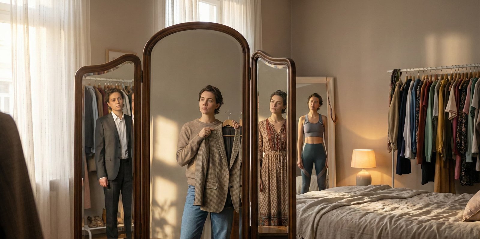 Soñar con probarse ropa: significado de tu imagen y roles en la vida