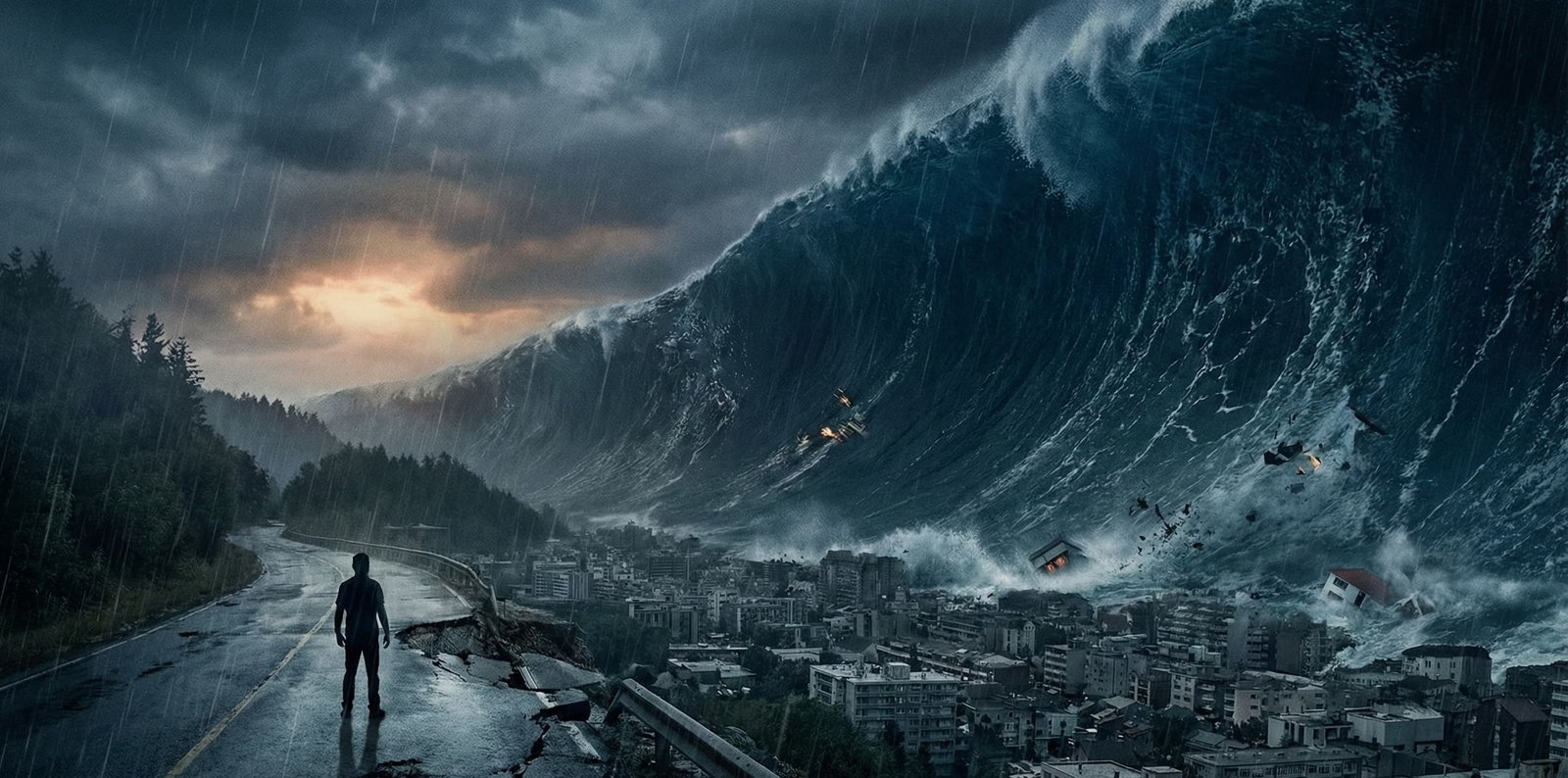 Soñar con un tsunami o maremoto: significado de crisis emocional devastadora