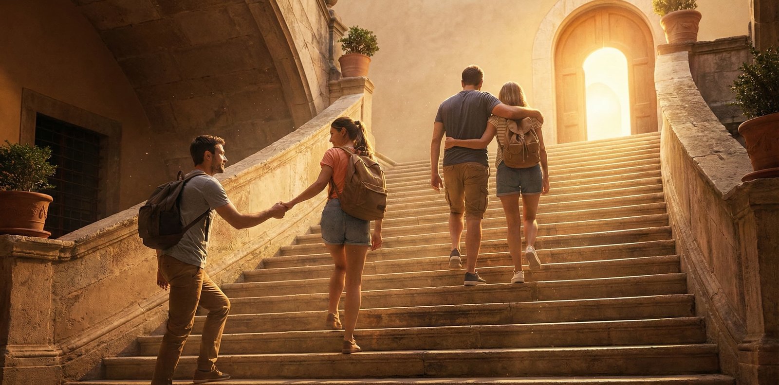 Soñar subiendo escaleras acompañado: significado de progreso y crecimiento compartido